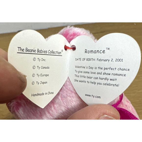 2001 TY Beanie Baby Romance Bear - Picture 6 of 9